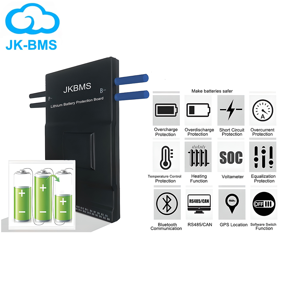 Lifepo4 Battery 12V 100Ah - JIKONG JKBMS 4S 5S 6S 7S
