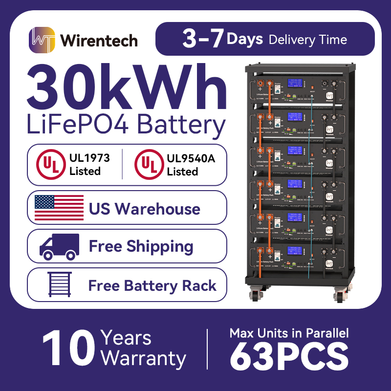 Lifepo4 48V 100Ah Server Rack - 와이어텍 30.72kWh 48V 51.2V 100Ah 리튬인산철(LiFePO4)