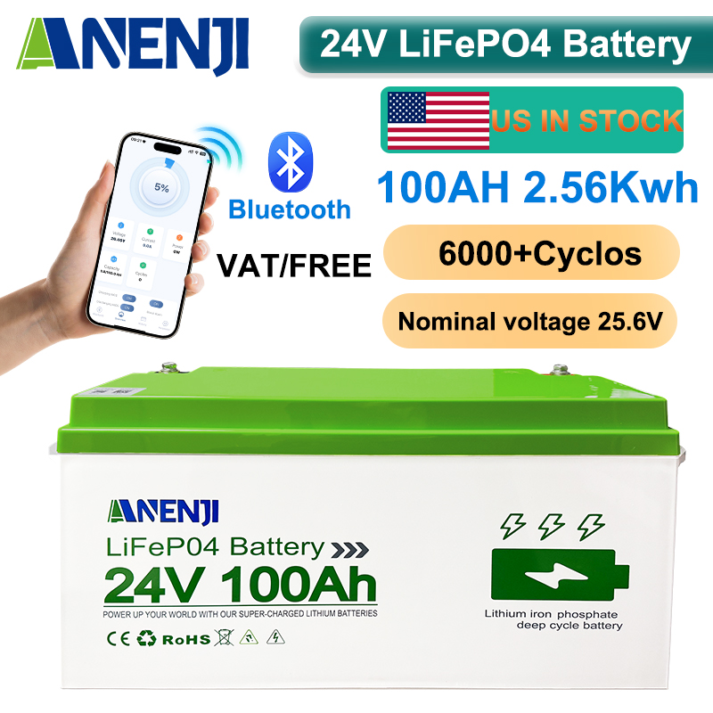 Lifepo4 Battery 24V 100Ah Trolling Motor - ANENJI 24V 100Ah 2560Wh 리튬 LiFePO4