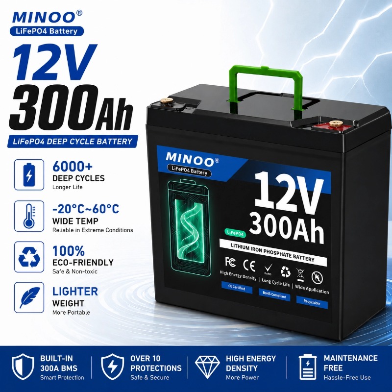 Lifepo4 12V 300Ah Deep Cycle - 12V 300Ah 리튬 인산철(LiFePO4) 태양광 배터리,
