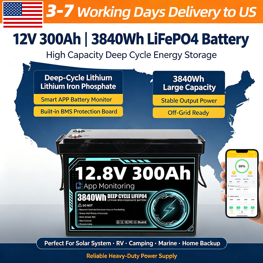 Lifepo4 12V 300Ah Deep Cycle - 최고급 등급 12V 300Ah 리튬 인산철