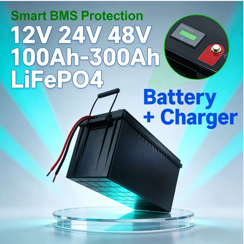Lifepo4 12V 300Ah Deep Cycle - 12V/24V/48V 100Ah-400Ah 리튬인산철 배터리 | 5000+