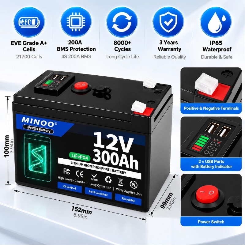 12V 300Ah 리튬인산철 배터리, 8000회 이상  - Lifepo4 12V 300Ah Deep Cycle 리뷰 및 가격