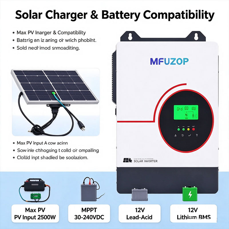 MFUZOP 1800W 12V 하이브리드 태양광 인버터 - Lifepo4 Battery 12V 100Ah 리뷰 및 가격