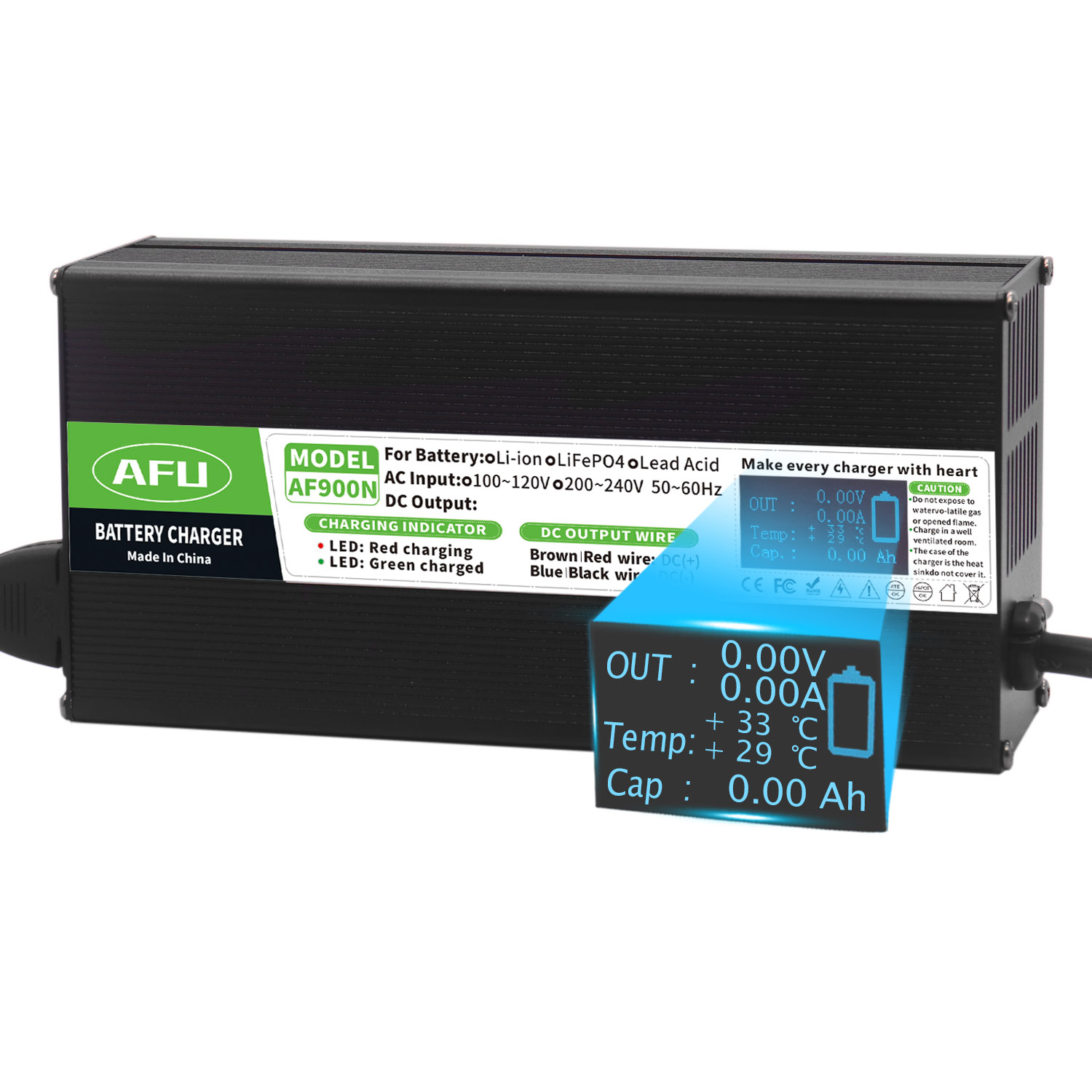 OLED 디스플레이 고속 충전기가 장착된 15S 48V - Lifepo4 Charger 48V 20A 리뷰 및 가격