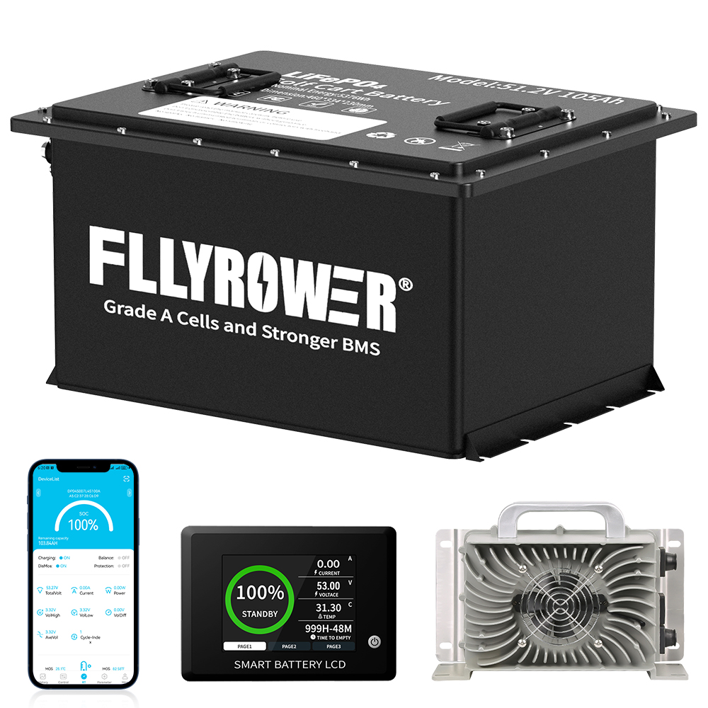 FLLYROWER 48V 105Ah 골프 카트 리튬 L - Lifepo4 Charger 48V 20A 리뷰 및 가격
