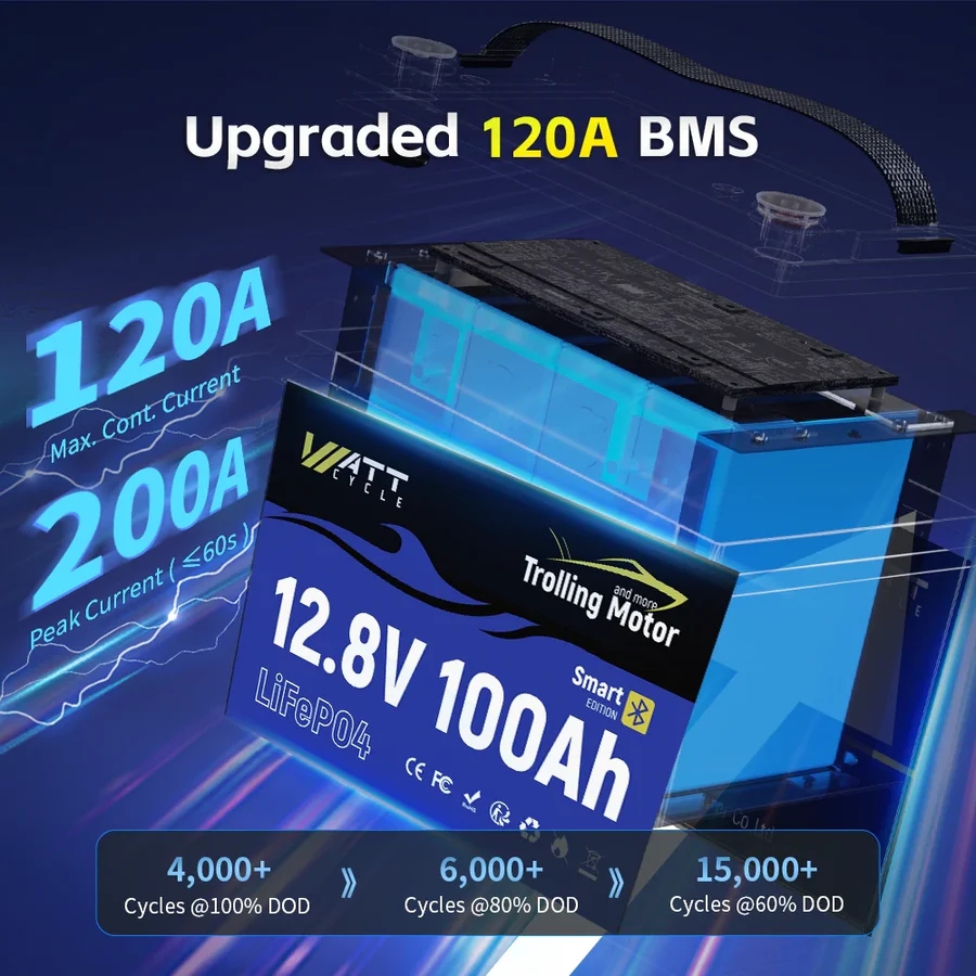 와트사이클 12.8V 100Ah 120A BMS LiF - 12V 100Ah Lifepo4 Bluetooth Bms 리뷰 및 가격