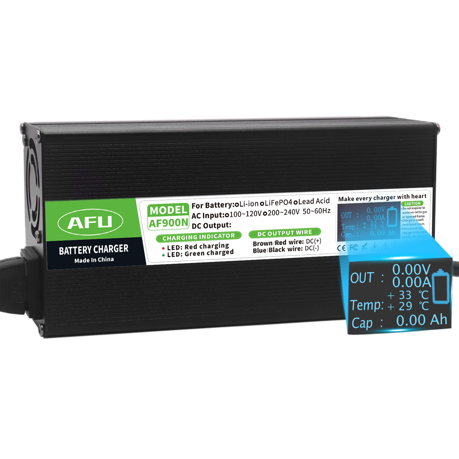 OLED 디스플레이가 있는 8S 24V 25.6V Li - Lifepo4 Charger 48V 20A 리뷰 및 가격